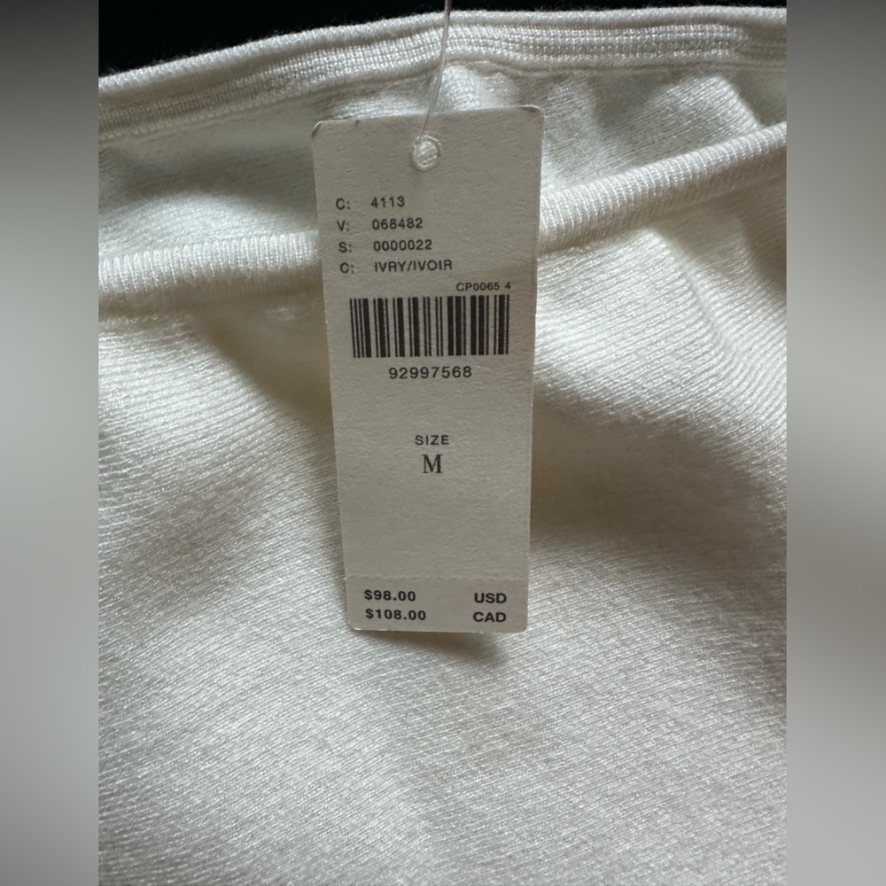 NWT Anthropologie Ivory Strapless Knit Peplum Tube top - Picture 7 of 11